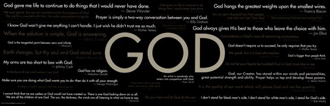 Framed God - Quotes Print
