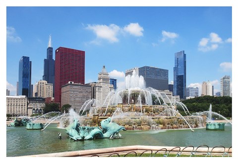 Framed Buckingham Fountain Print