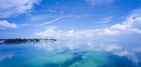 Framed Cloudy Ocean, Florida Keys, Florida Print