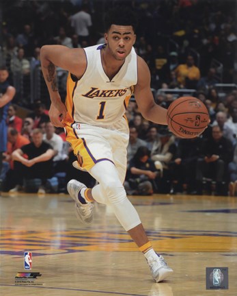 Framed D&#39;Angelo Russell 2015-16 Action Print