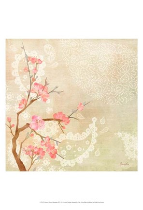 Framed Sweet Cherry Blossoms II Print