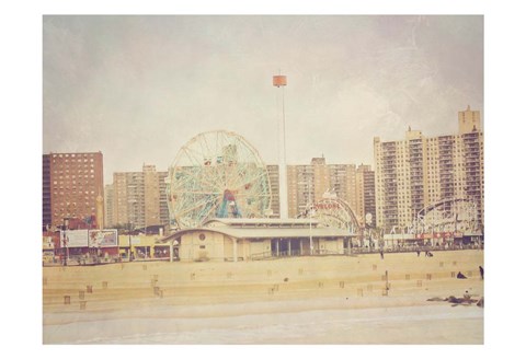 Framed Coney Island Ferris 2 Print