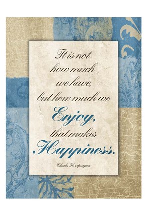 Framed Enjoy Happiness Print