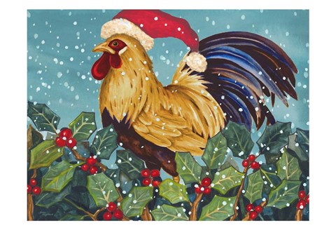 Framed Mr Christmas Rooster Print
