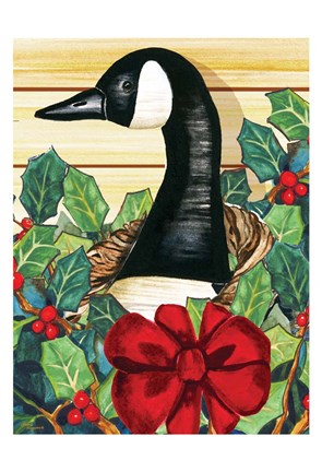 Framed Christmas Goose Print