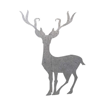 Framed Silver Deer 4 Print