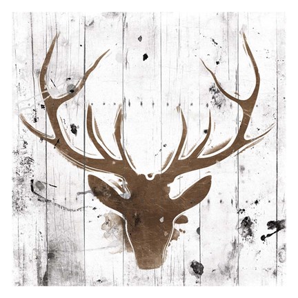 Framed Brown Deer Head Print