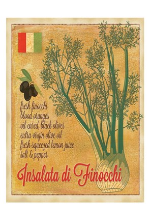 Framed Insalata di Finocchi Print