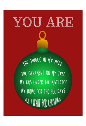 Framed You Are My Christmas Everything Print