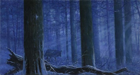 Framed Blue Wolf Print