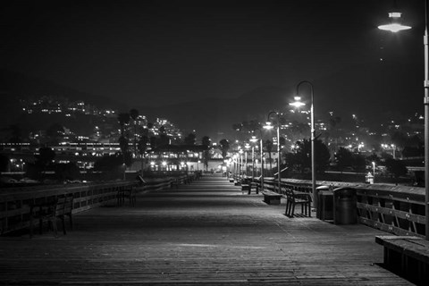 Framed Lonely Pier Print