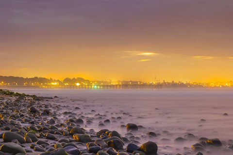 Framed Sunrise At Surfer&#39;s Point Print