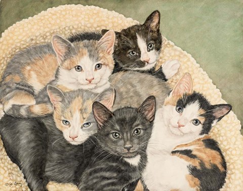 Framed Gracie&#39;s Kittens Print