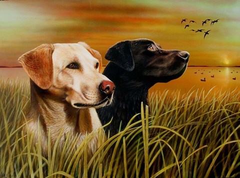 Framed Hunting Dogs Print