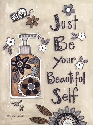 Framed Just Be Your Beautiful Self Print
