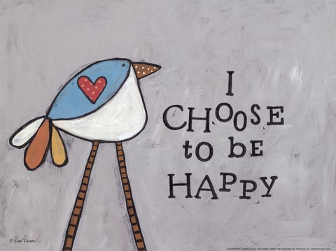 Framed Choose Happy Print