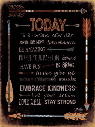 Framed Today Is A Brand New Day Print