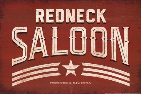 Framed Redneck Saloon Print