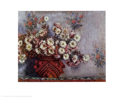 Framed Chrysanthemums, 1878 Print