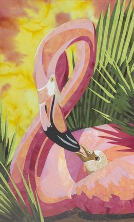 Framed Flamingo Mom Print