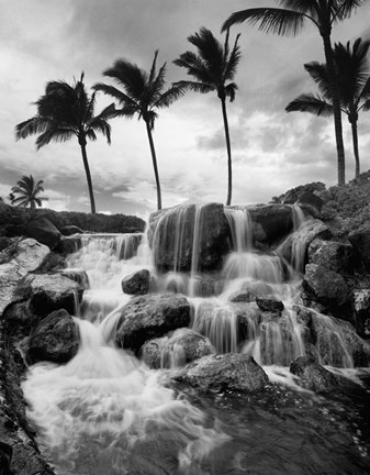 Framed Hawaiian Falls, Big Island Print