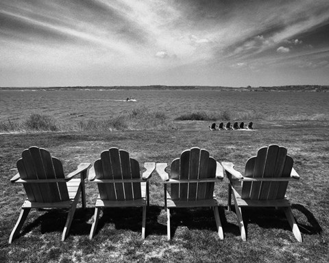Framed Four Chairs, Newport, Rhode Island 03 Print