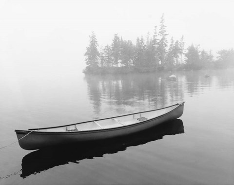 Framed Lone Canoe, Liverpool, Nova Scotia, Canada 04 Print