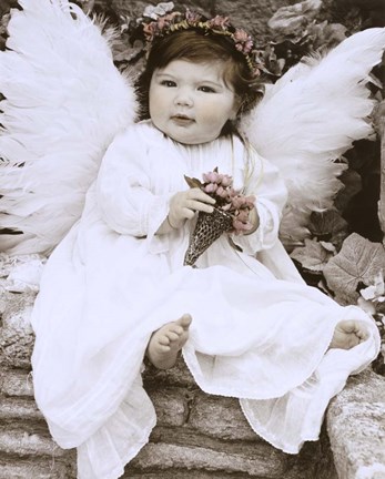 Framed Baby Angel Print