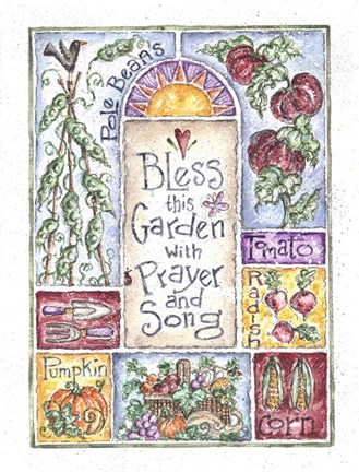 Framed Bless the Garden with Prayer and Song Print
