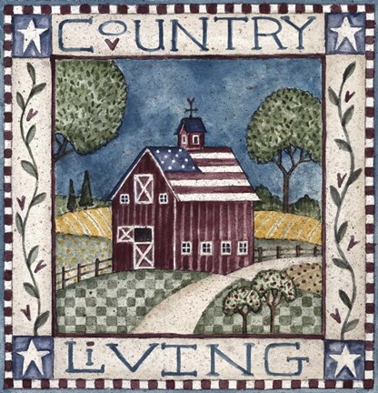 Framed Country Living Print