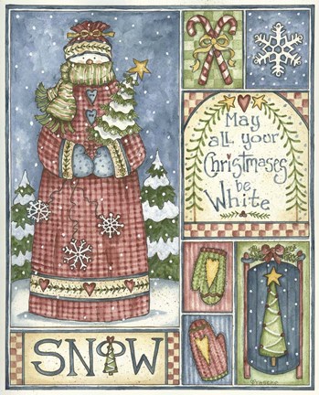 Framed May All Your Christmases Be White Print