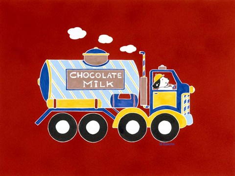 Framed Chocolate Milk Truck Print