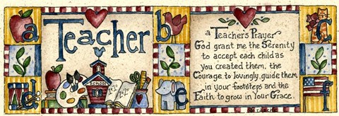 Framed Teacher&#39;s Prayer Print