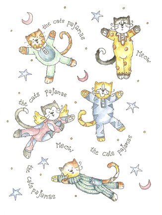 Framed Cats Pajamas Color Print