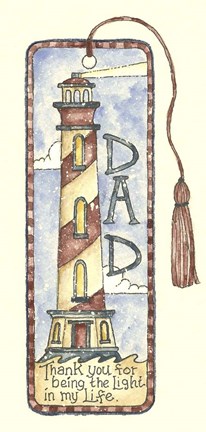 Framed Dad Lighthouse Bookmark Print