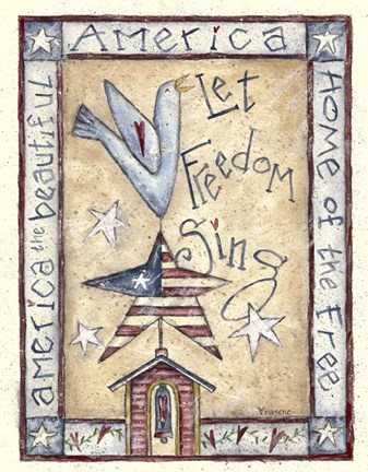 Framed Let Freedom Sing Print