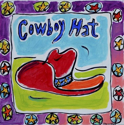 Framed Cowboy Hat Print