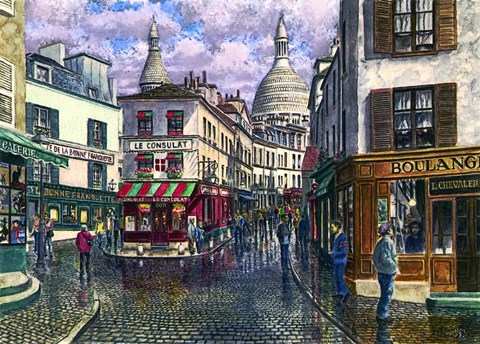 Framed Montmartre A Break In The Storm Print