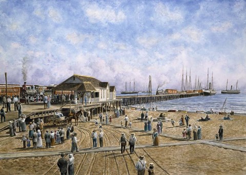 Framed Mcfadden Wharf, CA, c.1900 Print