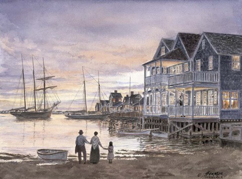 Framed Nantucket Sunset Print