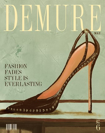 Framed Demure Magazine Print