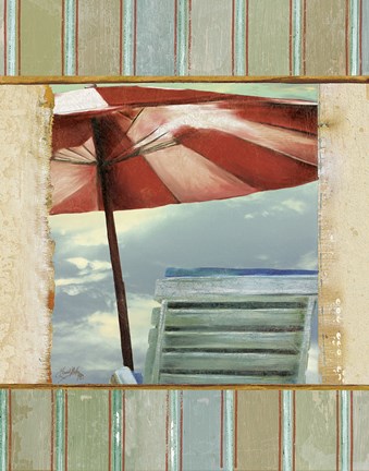 Framed Chaise de Plage II Print