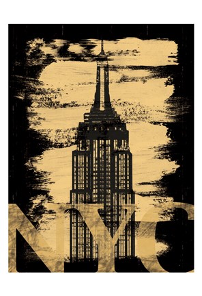 Framed NYC Paint Black Print