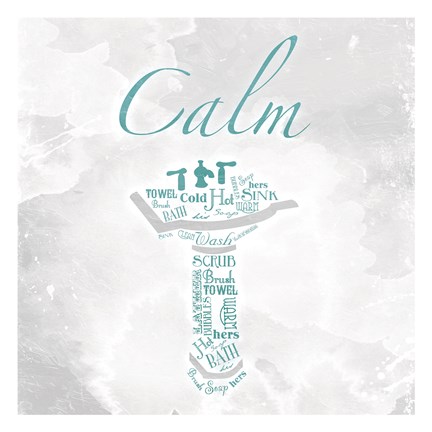 Framed Calm Type Sink Print