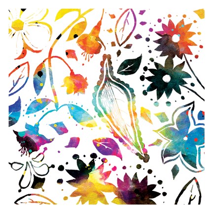 Framed Colorful Florals Print
