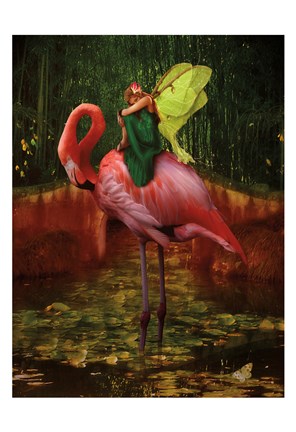 Framed Flamingo Fairy 82390 Print