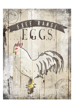 Framed Free Range Eggs Print