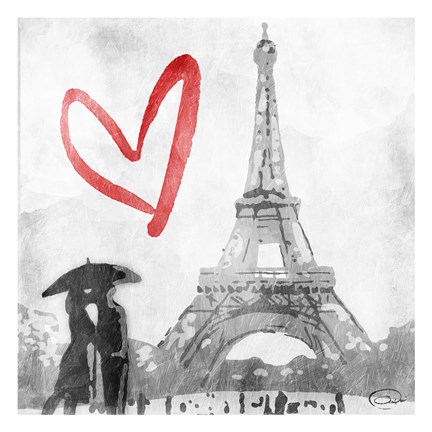 Framed Love In Paris Print