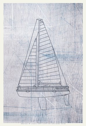 Framed Danielas Sailboat II Print