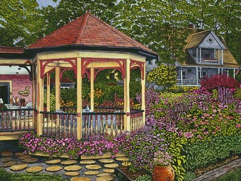 Framed Gazebo At Chautauqua Print